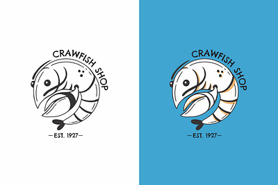 Vintage Vibes: Crawfish Shop Logo Design classiclogo crawfishshop dribbbledesign est1927 graphicdesign illustration logodesign logoinspiration retrodesign seafoodbrand seafoodlovers vintagelogo