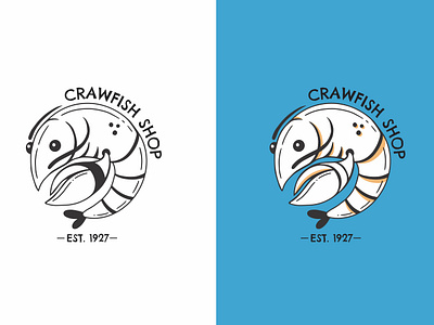 Vintage Vibes: Crawfish Shop Logo Design classiclogo crawfishshop dribbbledesign est1927 graphicdesign illustration logodesign logoinspiration retrodesign seafoodbrand seafoodlovers vintagelogo