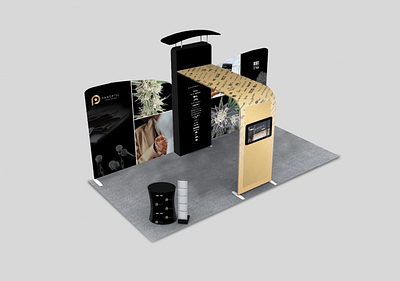 Trade Show Booth: Panoptic Strategies (Cannabis Marketing & PR) booth booth design branding cannabis cannabis branding design experiential design graphic design marijuana marketing print design professional services trade show trade show design