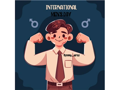 International Men's Day Illustration awareness campaign celebration dad day decoration elements event face father health holiday honor male men mustache papa parent positive unity