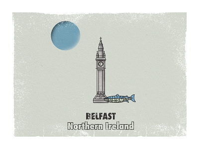 Belfast, Northern Ireland 🇬🇧 belfast clock tower fish illustration ireland northern ireland protestant united kingdom