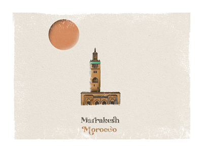 Marrakesh, Morocco 🇲🇦 africa arabic desert french illustration marrakech marrakesh morocco mosque sahara