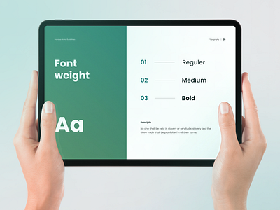 Brandee - Brand Guidelines - Font Weight (Mockup) book brand guideline brandbook branding company design design logo guideline identity logo logo branding symbol ui ui design ux