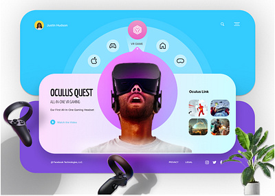 Experience the Future. Immerse Yourself in VR design webpage vr webdesign graphic design ui