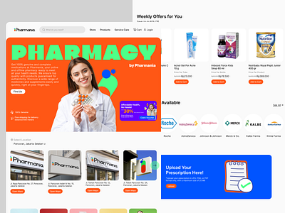 Pharmacy Landing Page Website - Pharmania branding design dribbble graphic design illustration pharmacy pharmania ui uiux uiux design uiux website ux website work