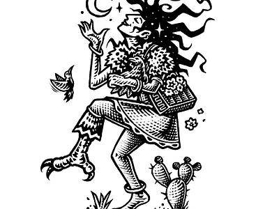 Witch design illustration