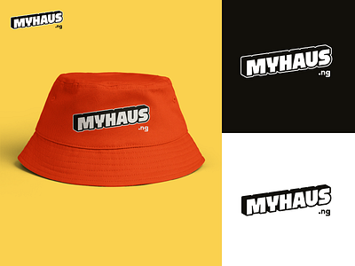 MyHaus.ng Logo Concept 02 bold brand brand and identity brand identity branding brandmark competition home house identity logo nigeria prize property raffle retro type typeface typography wordmark