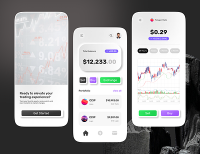 Finance Mobile App - UI Design app daily ui figma finance fintech minimalist mobile mobile app social typeface typography ui design uiux web app