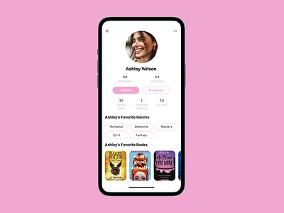 User Profile - Daily UI #6 book branding design figma graphic design illustration logo mobile mobileapp ui ux