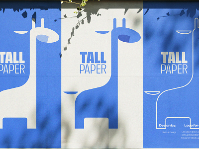 Tall Paper Logo. africa logo branding design dual meaning giraffe logo dual meaning logo dual meaning paper logo giraffe logo giraffe paper logo graphic design logo logo design logo designer logo folio logo for sale logo inspiration modern logo paper logo sailcupdesign simple logo tall paper logo