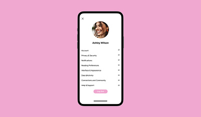 User Settings - Daily UI #7 book branding dailyui design figma graphic design illustration mobileapp settings ui uichallenge userexperience usersettings ux