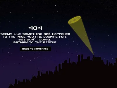 Page Not Found - Daily UI #8 404 batman branding dailyui design figma graphic design illustration landingpage logo ui ux vector website