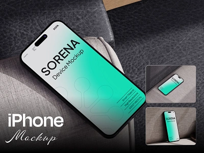 Sorena - iPhone Mockup 3d 3d modeling branding device graphic design hoshi studio iphone mockup phone ui