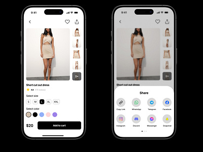 Social Share - Daily UI #9 branding clothes dailyui design ecommerce fashion figma graphic design illustration logo mobileapp socialshare ui uichallenge ux vector