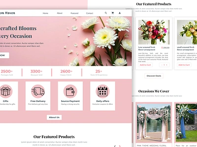 Bloom Haven - Elegant Floral E-commerce Landing Page Design 🌸 cleandesign ecommercedesign figmadesign floraldesign floralshopui flowershop landingpagedesign landingpageui minimaldesign modernwebdesign newslettersignup pastelpalette productshowcase responsivedesign softcolors testimonialssection typography uiuxdesign userexperience webdesign