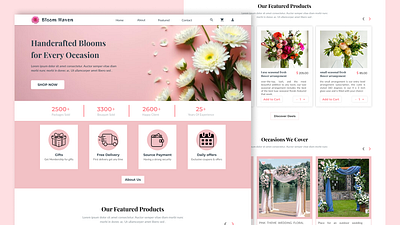 Bloom Haven - Elegant Floral E-commerce Landing Page Design 🌸 cleandesign ecommercedesign figmadesign floraldesign floralshopui flowershop landingpagedesign landingpageui minimaldesign modernwebdesign newslettersignup pastelpalette productshowcase responsivedesign softcolors testimonialssection typography uiuxdesign userexperience webdesign