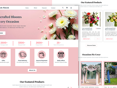 Bloom Haven - Elegant Floral E-commerce Landing Page Design 🌸 cleandesign ecommercedesign figmadesign floraldesign floralshopui flowershop landingpagedesign landingpageui minimaldesign modernwebdesign newslettersignup pastelpalette productshowcase responsivedesign softcolors testimonialssection typography uiuxdesign userexperience webdesign