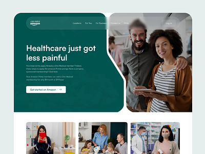 Amazon one medical - Healthcare Landing Page appointment booking clean design clinic digital health doctor health and wellness health app healthcare healthcare app landing page medical medical website membership modern design patient portal responsive design telemedicine ui design user interface web design