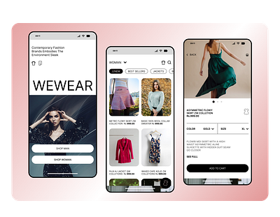 Fashion app Redesigned app appdesign branding fashion fashion app graphic design ui uidesign ux