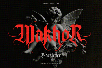 Makhor Metal Blackletter Typeface blackletter design font fonts letteing typeface