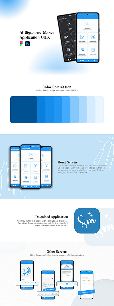 AI Signature Maker Application UIUX Design ai generator ai signature maker animation app appl application design design graphic design signature maker ui uiux