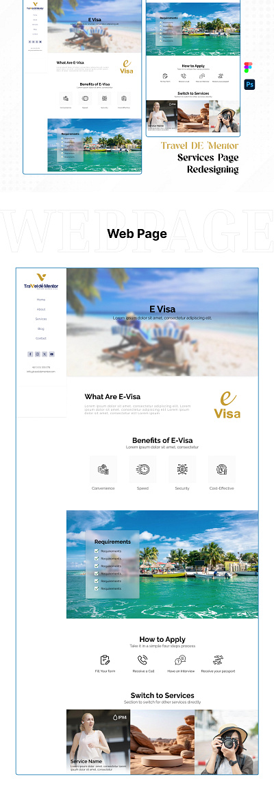 Travel Agent Services web page animation graphic design home page landing page modern design travel travel web travel website trip ui uiux web redesigning website design