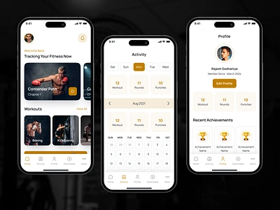 Fitness Tracking Mobile App Design android appdesign apple body body building fit fit body fitness fitness tacking gym gymapp ios mobileapp stemina uidesign uiuxdesign uxdesign