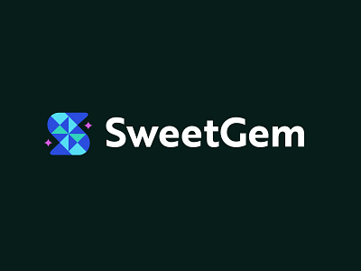 SweetGem bold branding candy design geometric letter s logo logodesign modern sweet