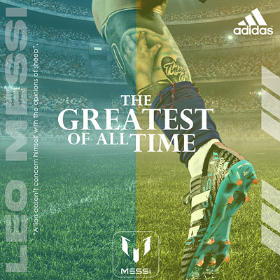 THE GREATEST OF ALL TIME-LEO MESSI branding concept design design fashion graphic design illustration nike shoe