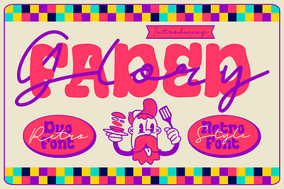 Faded Glory – Duo Retro Font aesthetic bold font branding font crafting font creative font display font food fun font funky font illustration logo font nostalgic font packaging font playful font poster font psychedelic retro font script font typography vintage font