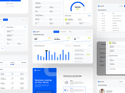 Modern Business Leasing Dashboard UI – LeaseMP gradient