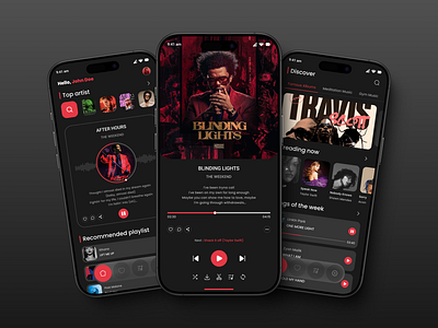 Music Player Mobile App Design android clean design figma ios minimalistic mobile mobile app mobile app design music music app music player podcasting popular spotify streaming streaming app ui