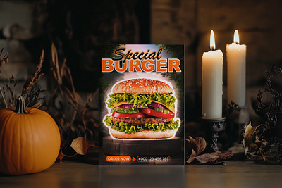 Burger Poster Design branding design food restaurant sandwich