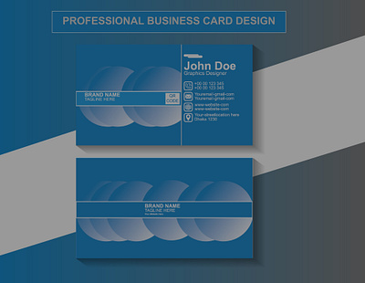 Simple Professional Business Card Design bi fold brochure business card card flyer id card illustrator photoshop tri fold