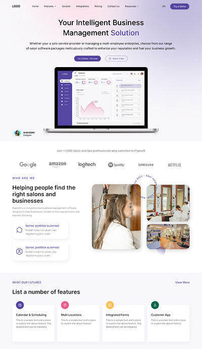 User-Friendly Business Management Web Interface Design animation branding graphic design ui