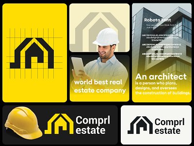 Real estate compant logo (Comprl estate) architecture best logo branding building business company logo colourful logo construction creative graphic design home house logo mark minimalist modern logo real estate simple vector visual identity