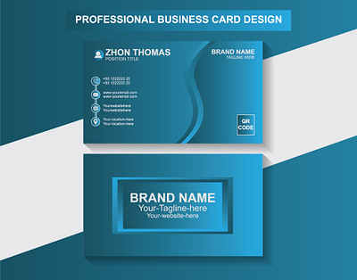 Simple Professional Business Card Design brochure business card card flyer logo id card illustrator photoshop