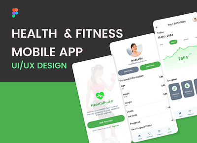 Health and Fitness mobile app design acctivity tracker figma fitness fitness ui design fitnessapp gym health health ui healthcare healthcareui mobile app mobile app uiux design ui ui designer uiux ux designer workout