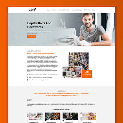 Capital Bolt and Hardware Website 3d animation branding graphic design logo motion graphics ui