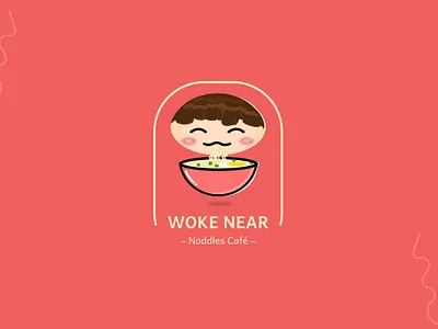 Woke Near Logo Design brand branding cafe design dribbble figma freelancing graphic design graphics illustration inspiration korean logo logodesign social uiux