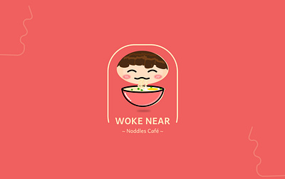 Woke Near Logo Design brand branding cafe design dribbble figma freelancing graphic design graphics illustration inspiration korean logo logodesign social uiux