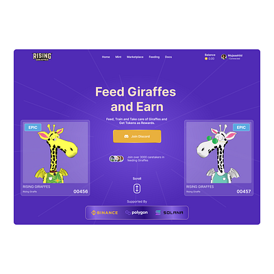 NFT Game Landing page crypto designer game landing page nft nft card product design product designer ui ui designer uiux design uiux designer user experiemce user interface user interface designer ux designer visual design web3 web3 designer website