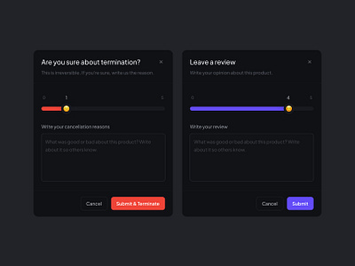 Rate & Review app comment dashboard design emoji rate rating review saas slider ui uiux web