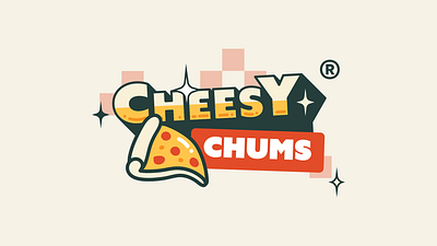 Cheesy Chums - Logo food truck branding cheesy chums damné graphic design graphique design graphisme logo logo food truck logo variation logotype packaging retro logo vintage logo