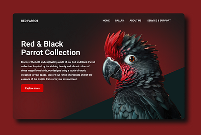 Parrot ui hero banner design banner design birds figma figma design figma designer hero banner parrot ui design ui designer ui ux website design website designer