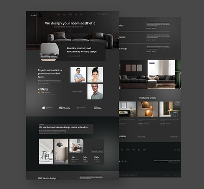 Interior design ui design figma figma designer furniture website interior interior design landing page landing page design real estate ui design ui ux user interface