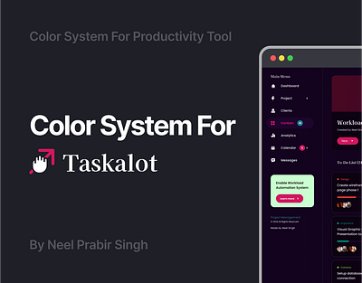 Color System for Taskalot a Project management tool. agency management branding color color scheme color system colour colour scheme corporate design management productivity tool project project management saas branding guidlines saas color scheme ui