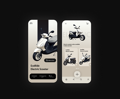 Electric scooter ui app design app design app designer app developer app development app ui design bike electric scooter figma figma app figma design figma designer