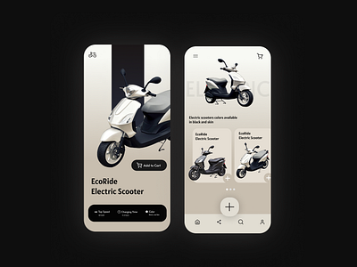 Electric scooter ui app design app design app designer app developer app development app ui design bike electric scooter figma figma app figma design figma designer