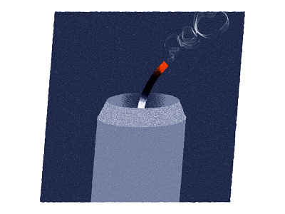 Extinguished candle illustration smoke